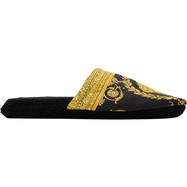 Versace Black 'I Heart Baroque' Slippers - Z4800-BLACK - S