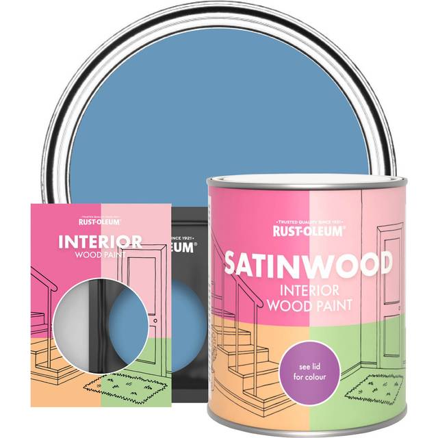 Rust-Oleum Interior Wood Paint, Satinwood - Cornflower Blue - 10ml