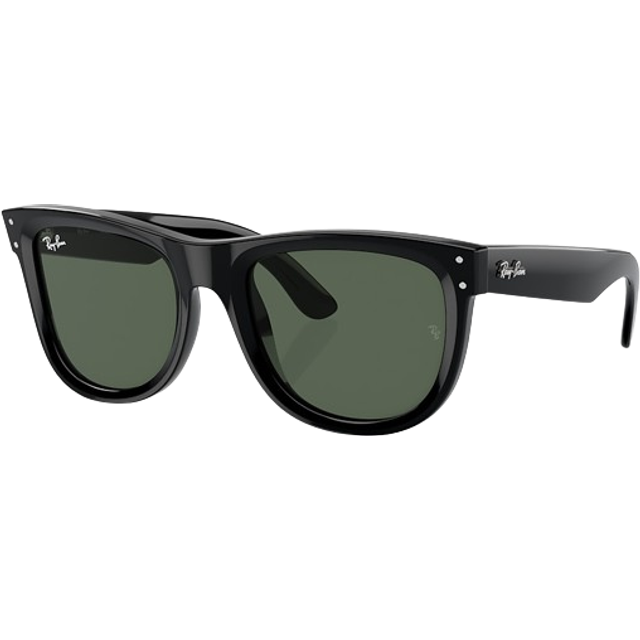 Ray - Ban Unisex RBR0502S WAYFARER REVERSE 6677VR Sunglasses Acetate Black Green Squared Normal