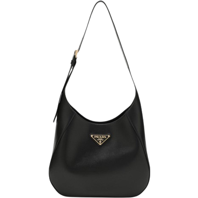 Prada Women's Leather Shoulder Bag in Black | 1BC1962AIX Color F0002 (One Size)