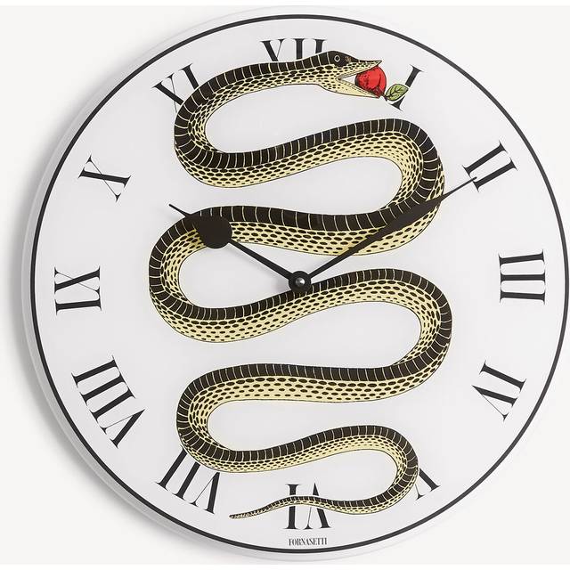 FORNASETTI Wall clock Peccato Originale multicolour - 95% glass, 4% plastic, 1% iron
