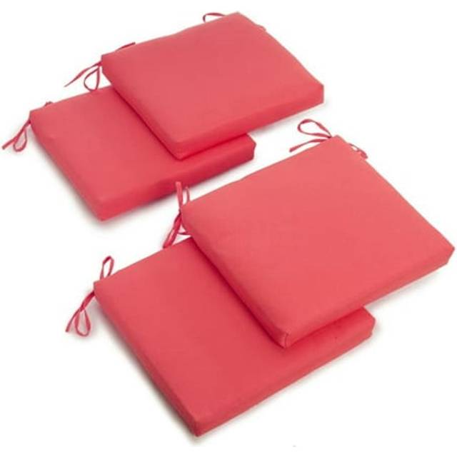 Blazing Needles Indoor Twill Chair Cushion, 20 x 19, Bery Berry 4 Count