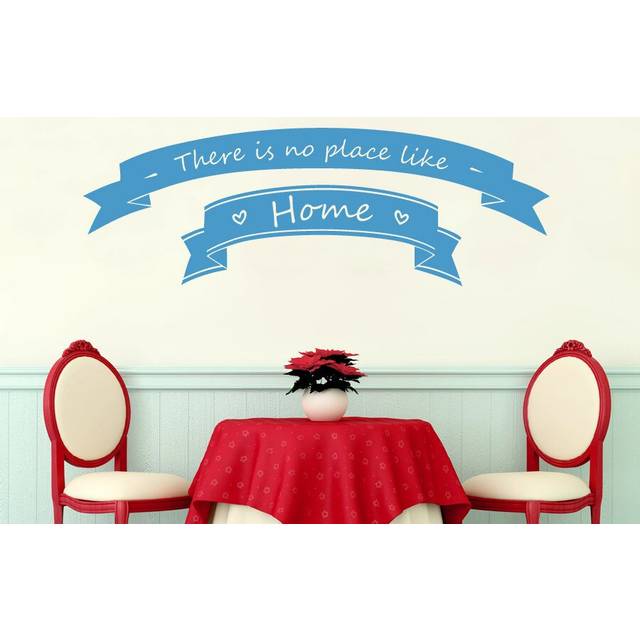 There Is No Place Like Home In Banners Wall Sticker - Blue (47cm H X 138cm W)