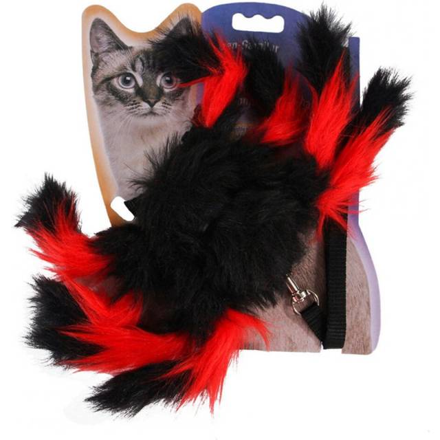 Pet Spider Shape Chest Strap Leash for Cat Halloween Christmas Wear red_One size