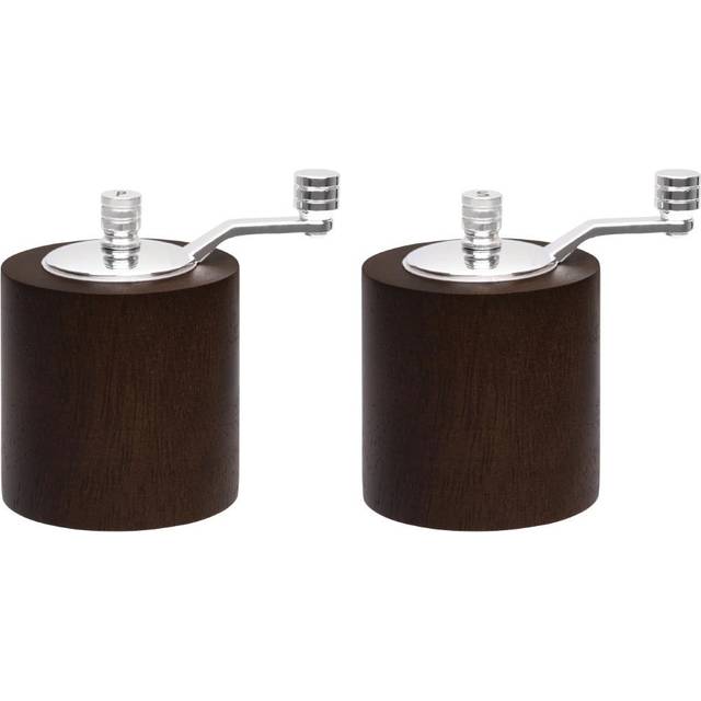 Olympia Dark Wood Salt and Pepper Mill Grinder Set