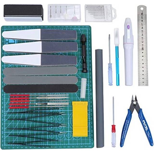 Aussel 33 Pieces Gundam Model Tools Kit, Model Basic Tools Craft Set, Hobby Building Craft Set for Basic Model Building Repairing and Fixing