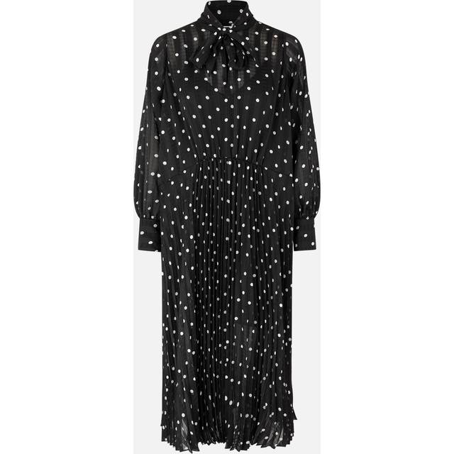 Samsøe Samsøe Dorothea Polka-Dot Print Chiffon Dress - XS - Black