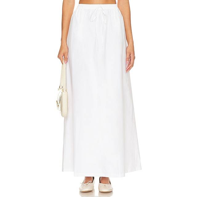 AEXAE Utility Maxi Skirt in White - White. Size S (also in M). (S)
