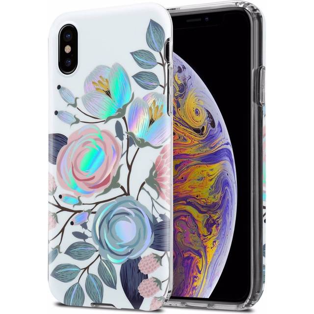 (PEONIES FLOWERS) Cadorabo Flower Case for Apple iPhone XS MAX Cover Protection TPU