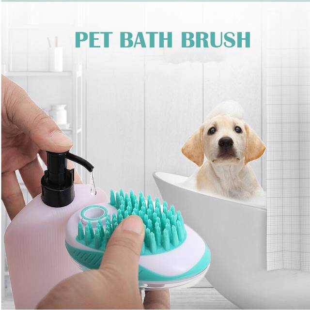 Pet Dog Bath Brush Comb Pet SPA Massage Brush Soft Silicone Dogs Shower