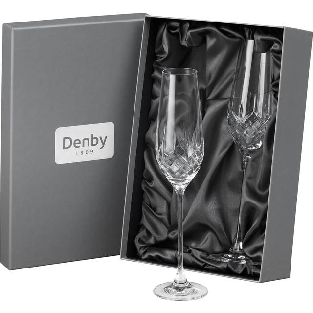 Denby Celeste Leadless Crystal Champagne Flute Set Of 2