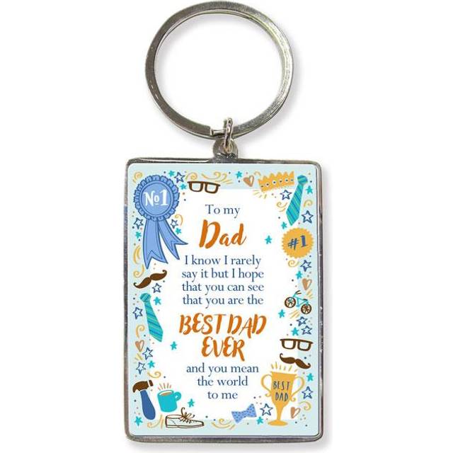 Best Dad Ever Metallic Keyring Lovely Birthday Christmas Gift Idea