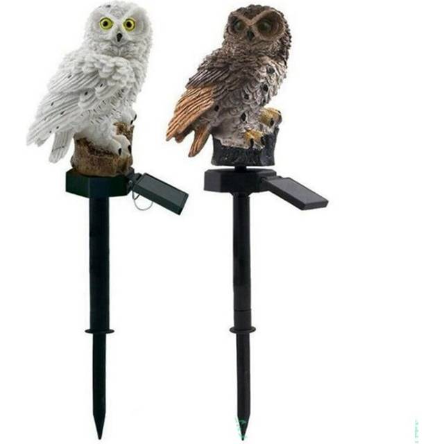 New 1Pc Waterproof Solar Power LED Light Garden Path Yard Lawn Owl Animal Ornament Lamp Outdoor Garden Decor Accessories Statues