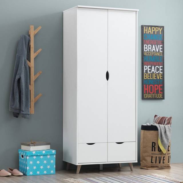 Scandinavian Wardrobe With Drawers | Wowcher - White