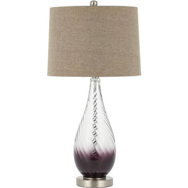 Smoked Glass Lamps - Sheraton Table Lamp - Oak Furnitureland