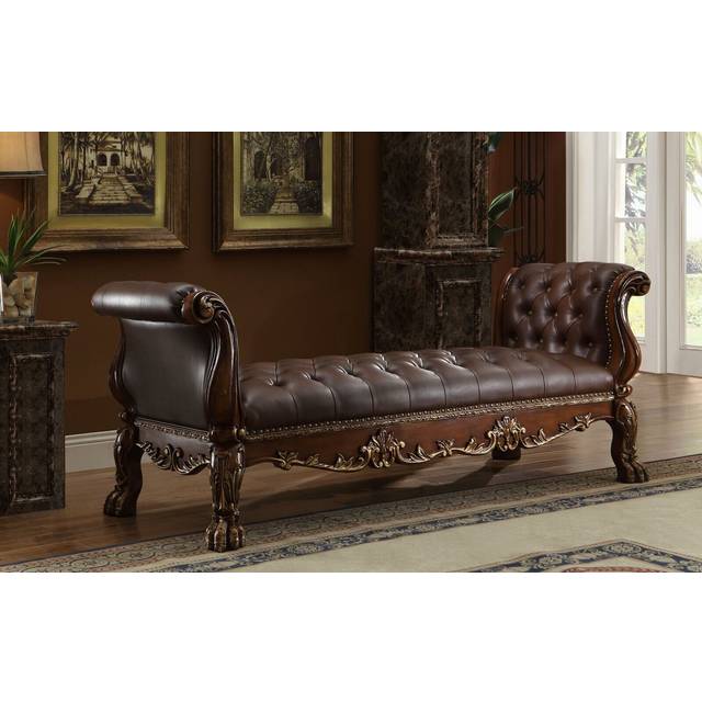 Chesterfield chaise lounger ottoman sofa genuine leather relax chaise