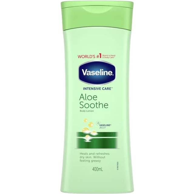 3Âx VASELINE INTENSIVE CARE BODY LOTIONÂâÂAloe Soothe Soothes Dry, Chapped Skin 400Âml