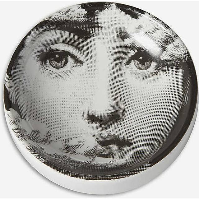 Fornasetti Black and White Cloud Cover Porcelain Ashtray 13cm