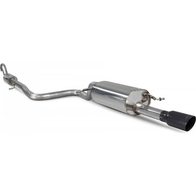 &#34;Scorpion Resonated 2.5&#34; Cat Back Exhaust System&#34; - 1x 90mm Round Daytona Ceramic Black Tailpipe