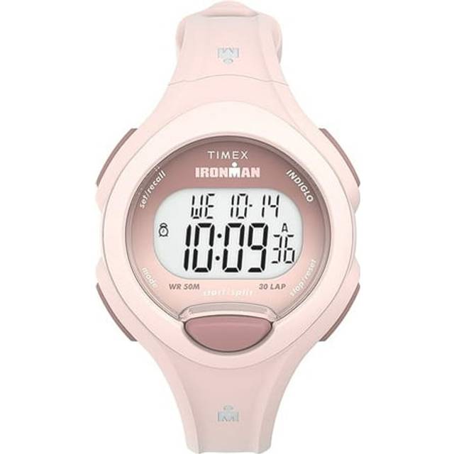 Timex Women's Ironman Essential 34mm Watch - Pink Strap Digital Dial Pink Case