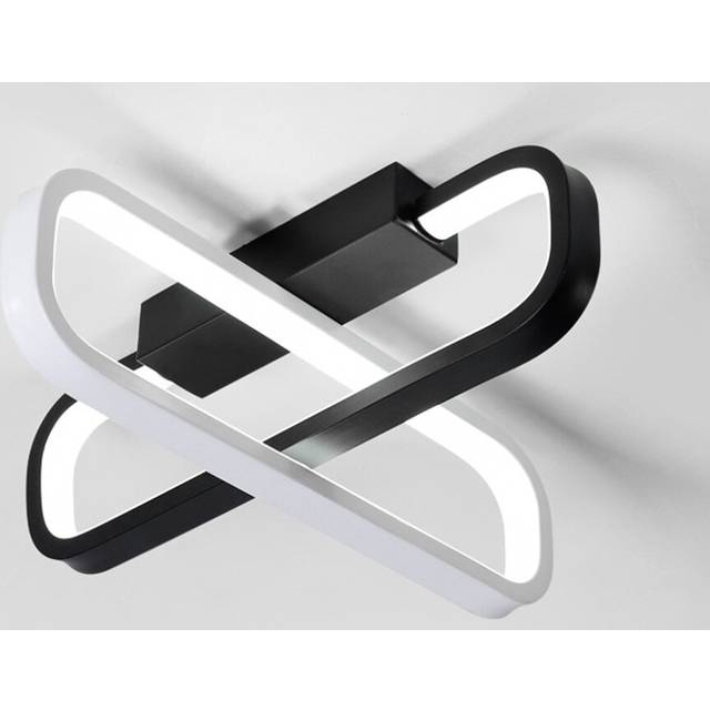 Creative Nordic Ceiling Lamp Stylish Modern Ceiling Light Led Minimalist Black Wall Light (Cold White) for Bedroom Cafe Office Indoor