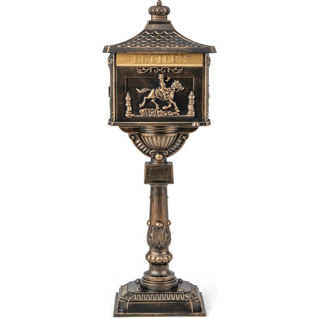Dasaki Aluminium Pillar Box - Brown