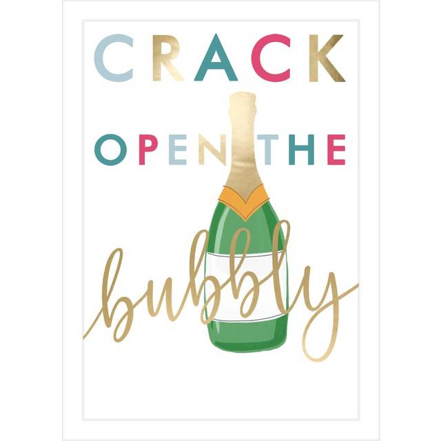 Crack Open The Bubbly Congratulations Card Foiled Portobello Greeting Cards