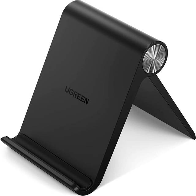 UGREEN Telefonhållare Justerbart Hopfällbart Telefonställ Handsfree Kompatibel med iPhone 14 13 12 Pro Max Galaxy S22 S21 Ultra Huawei P50 (Svart)