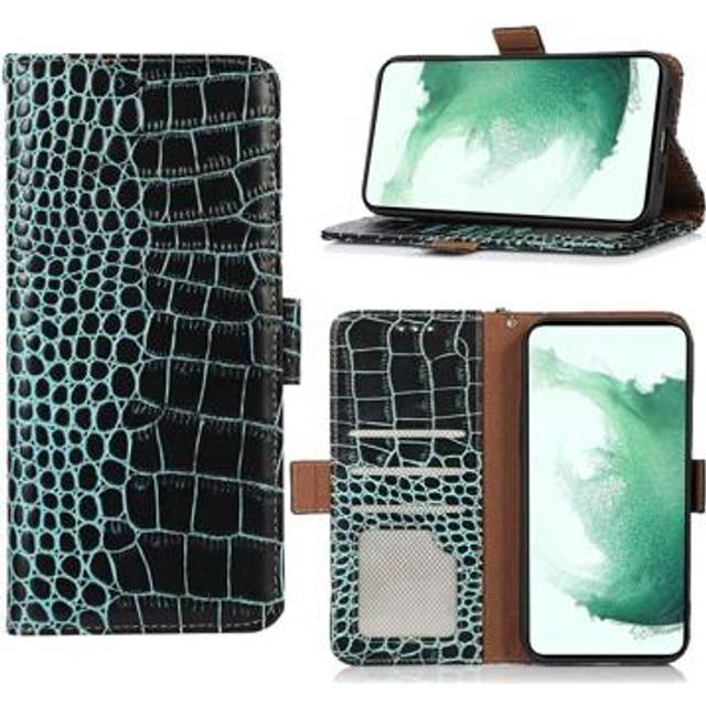 Crocodile Serie Nokia G400 Läder Plånboksfodral med RFID - Grön