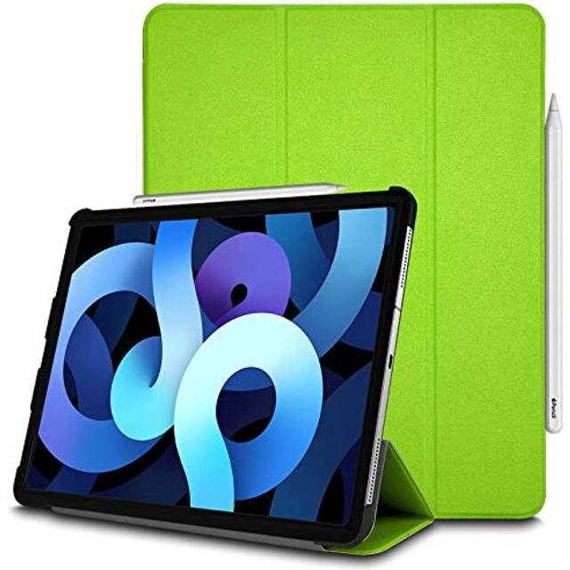 (Green) TECHGEAR iPad Air 5, 5th Generation Smart Case [Pencil Compatible] Slim Smart Case Tri-fold Stand Cover with Corner Protection [Auto Wake / Sl