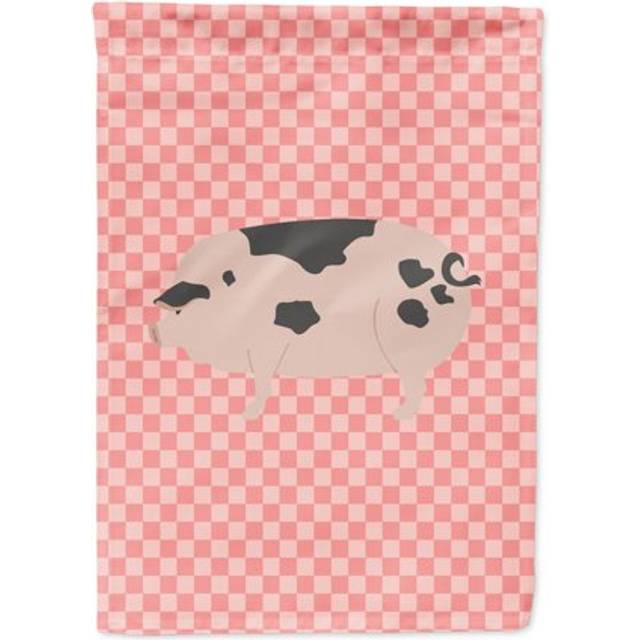 Caroline's Treasures BB7940GF Gloucester Old Spot Pig Pink Check Garden Flag  Size  Multicolor