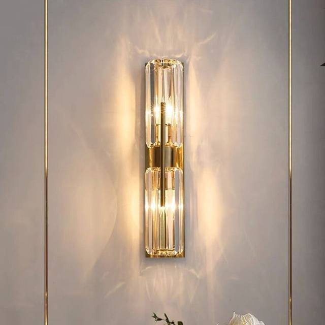 LED Wall Lights Crystal Wall Sconces Luxury Gold Wall Light Elegant Wall Mount Lamp Decoration Lighting for Bedroom Living Room Hallway Restaurant