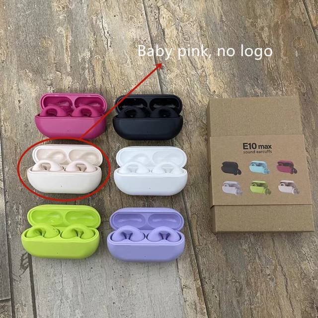 (a-Babypink-neutral) E10Max Sound Earcuffs Not In-Ear Wireless Bluetooth Earphones Auriculares Headset TWS Sport Earbuds
