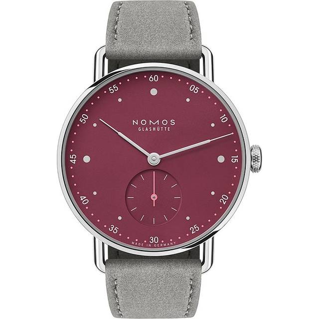 Nomos Glashütte Damenuhr Metro 33 muted red 1123 - silber