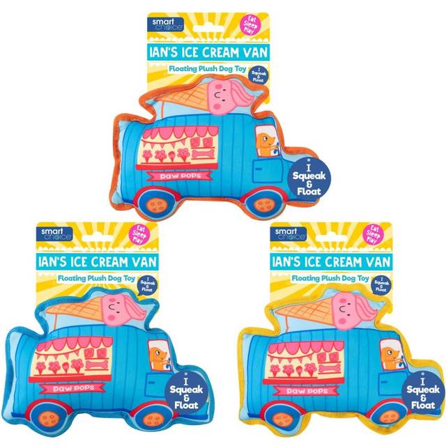 Ice Cream Van Summer Floating Pet Toy Squeaker Dog Puppy Soft Outdoor