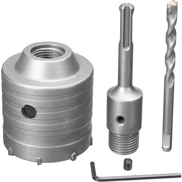 (200mm) 65MM Concrete Cement Wall Hole Saw Cutter Drill Bit 110MM/200MM/350MM SDS Shank Rod Wrench Tool Kit