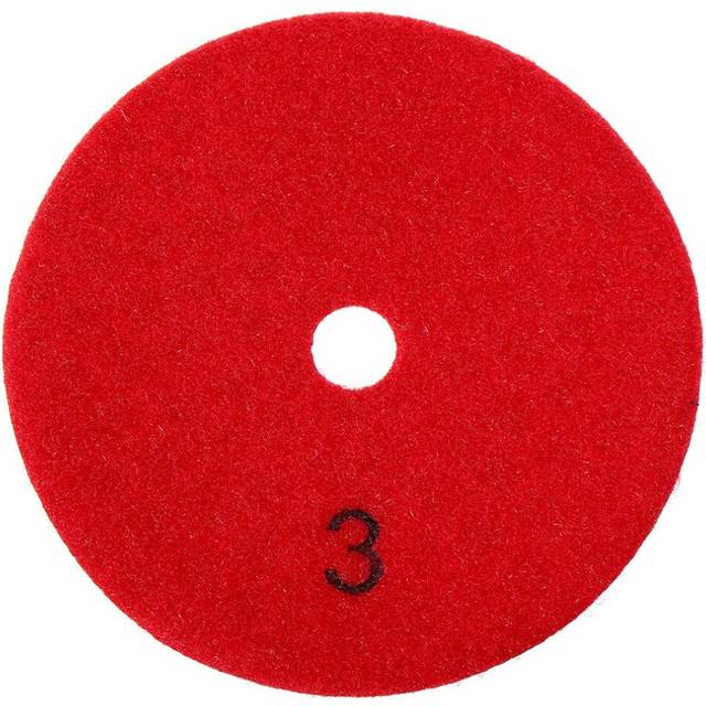 (Red) 100mm Diamond Polishing Pad Dry Sanding Disc for Marble Concrete Granite Glass