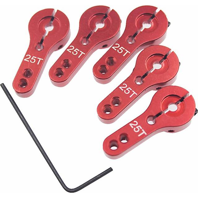 6Pcs 25T Aluminum Servo Horn M3 threads Steering Arm High Servos Motors Parts RC Car Plane Boat