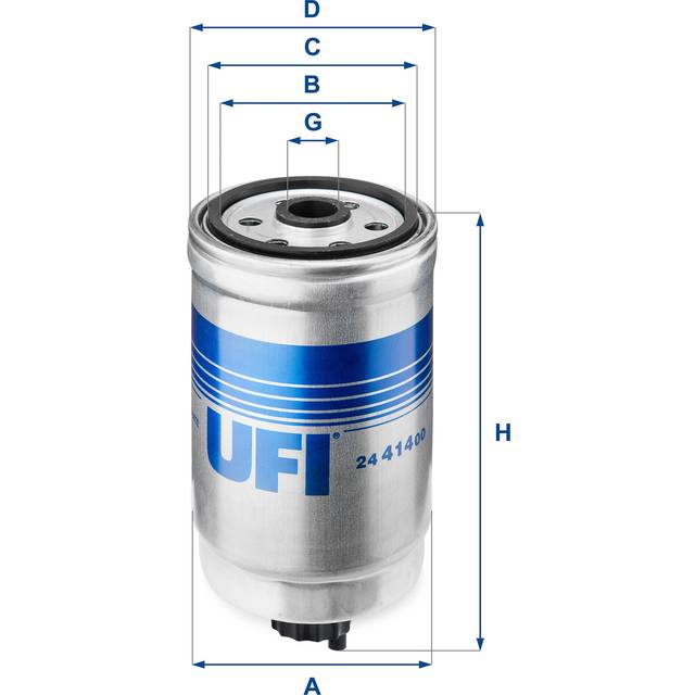 UFI 24.414.00 Bränslefilter Filterinsats