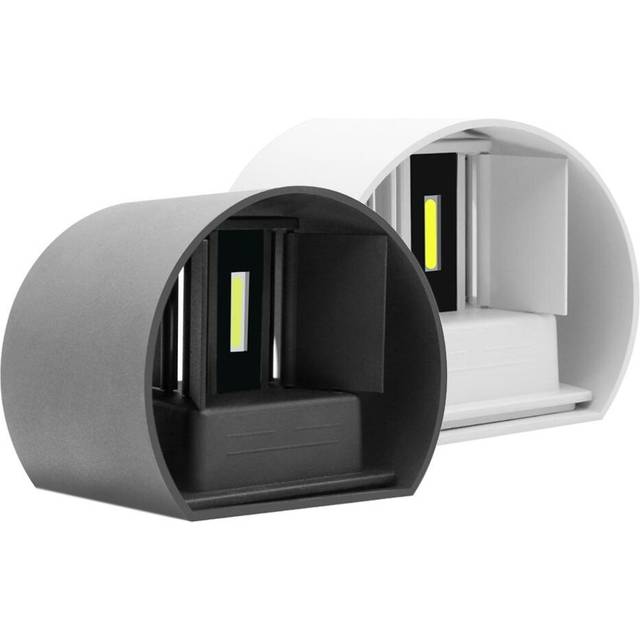 (White, White Light) Modern 12W COB LED Adjustable Up Down Wall Lamp Waterproof IP65 for Outdoor Indoor Living room