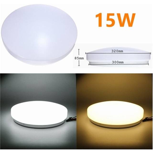 (Warm White) Modern 15W LED Round Ceiling Panel Light Down Lamp Kitchen Bathroom