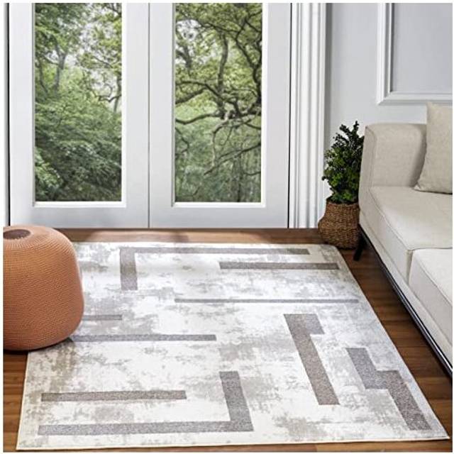 Vaasa Abstract Rug - Area Rugs for Living Room, Dining, Lounge, Bedroom - Marble Rug, Soft Medium Pile Large Rug for Easy Care - Modern Rugs Living