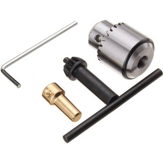 0.3-4mm Micro Motor Drill Chuck Clamp With Key and 1/8 Inch Shaft Connecting Rod