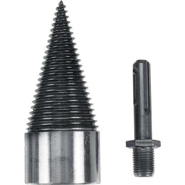 (B: RoundÂHandle) 32mm Firewood Splitter Machine Drill Bit Wood Cone Punch Driver Square Round Hex Shank Drill Bit Split Drilling wood working Tool