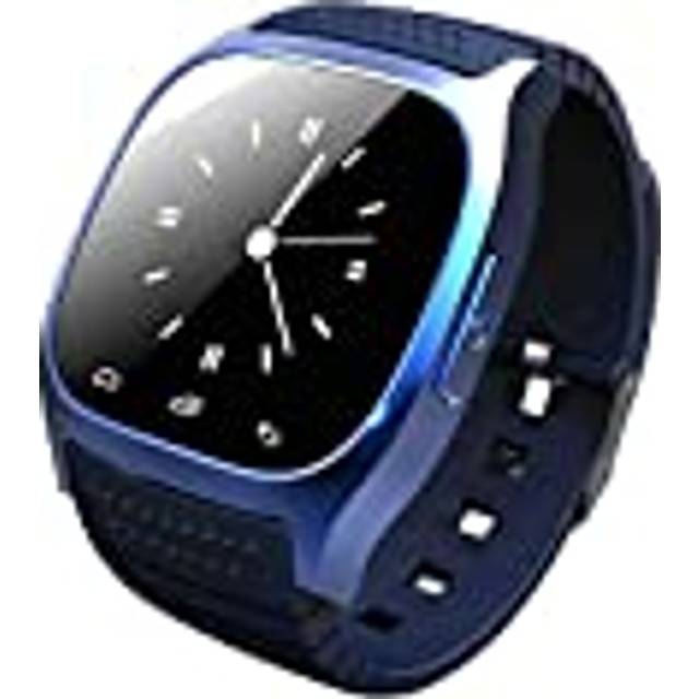 JUSHZ Smartklocka för män smartklockor för kvinnor smartklocka för barn med samtalsfunktion bluetooth telefon klocka meddelande meddelande sport stegräknare, BLÅ, 45.2X53.4X10.3mm