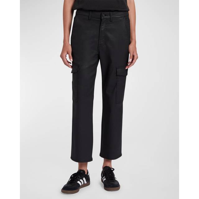 7 For All Mankind Logan Coated Black Cargo Jean