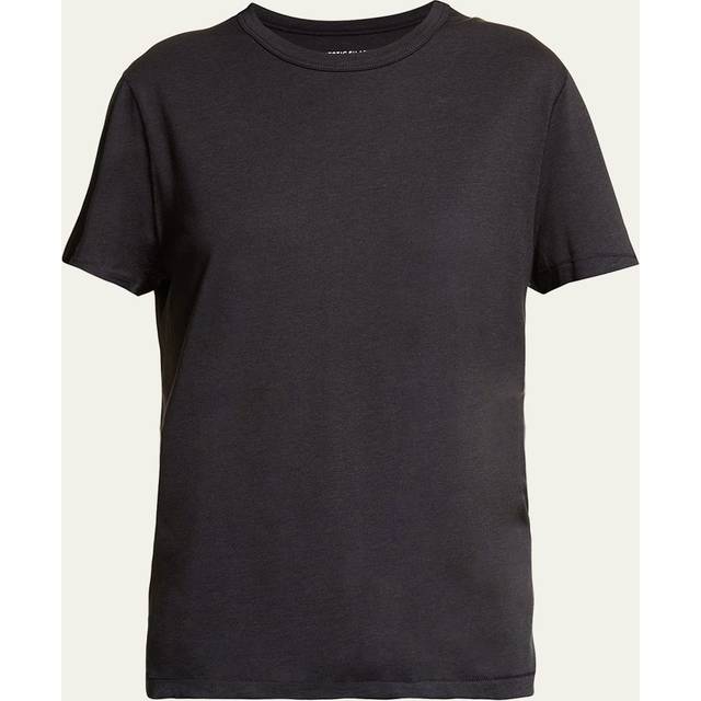 Lyocell Cotton Semi-Relaxed Short-Sleeve Crewneck tee - NOIR - 3 (Medium)