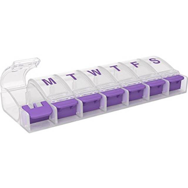 Ezy Dose  Weekly with Push Buttons Pill Planner  Medium  1 Count