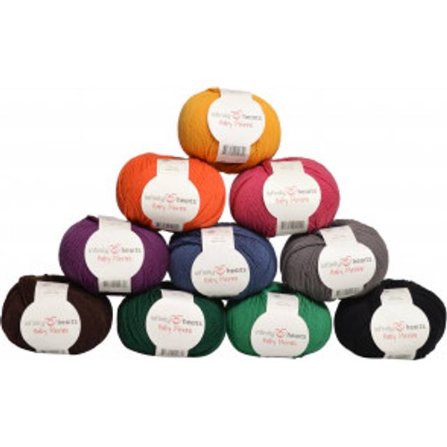 Infinity Hearts Baby Merino Garnpaket 07 Mörka färger - 10 st