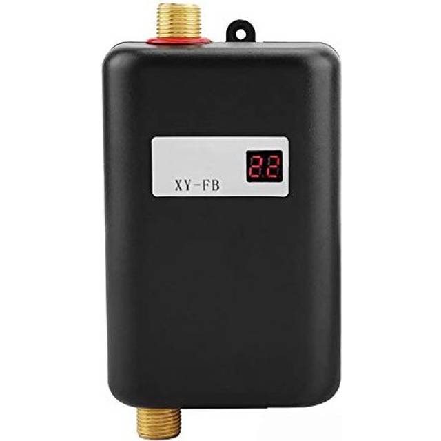 Mini Electric Water Heater 3000W Tankless Instant Hot Water Heater Boiler with LCD Display Under Sink Basin Auto Power Off Shower Hot Water System for